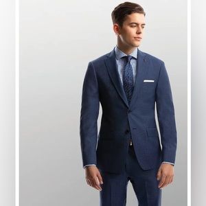 Psycho Bunny navy men’s slim fit wool suit - size 32